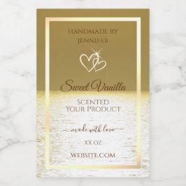 美しいゴールドのオーシャン製品パッケージラベル フードラベル