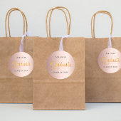 美しいゴールドの名前キャップ 卒業 ラウンドシール