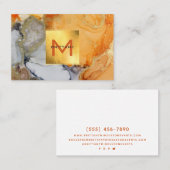 美しいゴールドフォイルアンバーグレイDIY 名刺 (正面/裏面)