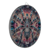 美しいサイケデリックタランチュラ ダーツボード (正面左)