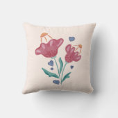 美しいサイケデリック花 クッション (裏面)