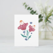 美しいサイケデリック花 シーズンポストカード (スタンド正面)