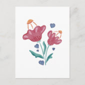 美しいサイケデリック花 シーズンポストカード (正面)