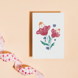 美しいサイケデリック花 シーズンポストカード