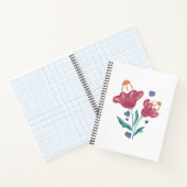 美しいサイケデリック花 ノートブック (内部)