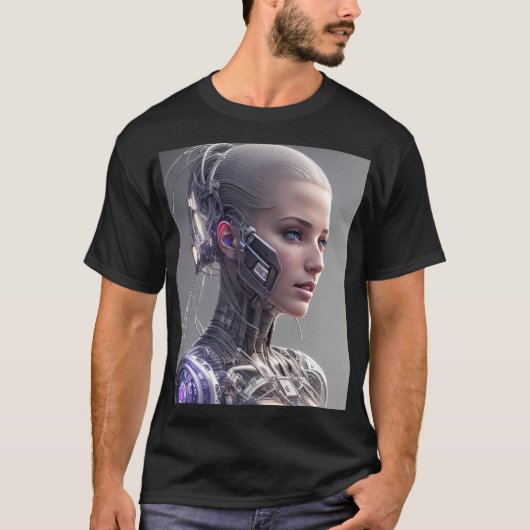 美しいサイボーロボット Tシャツ (正面)