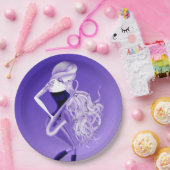 美しいサクソフォニストのブルーベル ペーパープレート (パーティー)