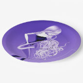 美しいサクソフォニストのブルーベル ペーパープレート (アングル)