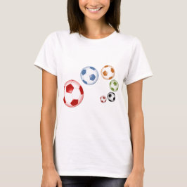 美しいサッカーボールのセット Tシャツ