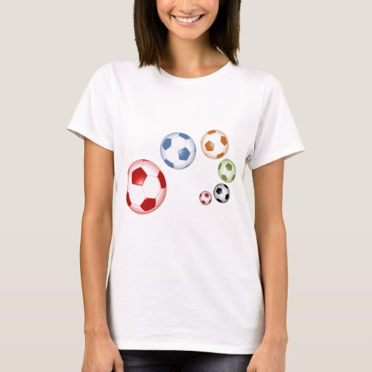 美しいサッカーボールのセット Tシャツ (正面)