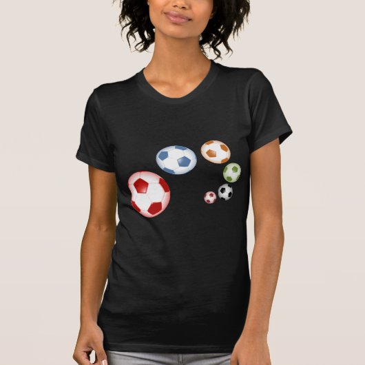 美しいサッカーボールのセット Tシャツ (正面)