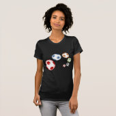 美しいサッカーボールのセット Tシャツ (正面フル)