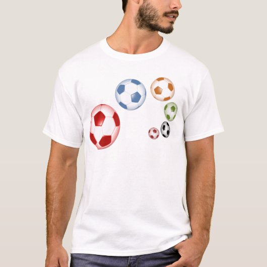 美しいサッカーボールのセット Tシャツ (正面)