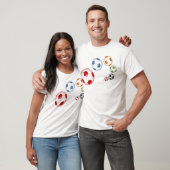美しいサッカーボールのセット Tシャツ (ユニセックス)