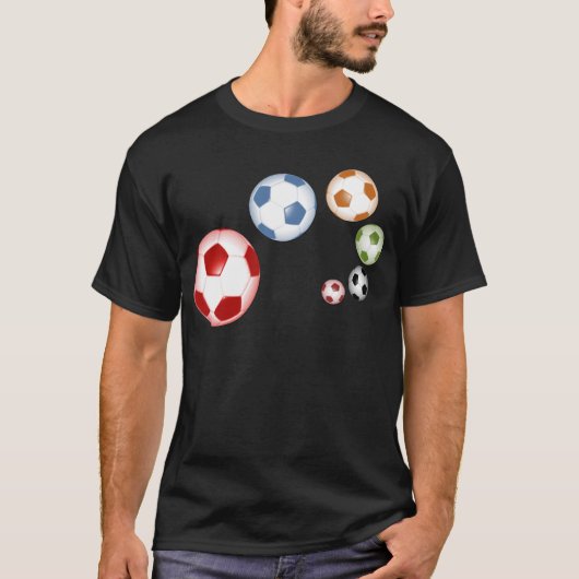 美しいサッカーボールのセット Tシャツ (正面)