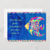 美しいサニベル島の魚からの挨拶ファンシー|過去記事 ポストカード (正面/裏面)