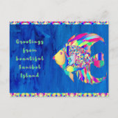 美しいサニベル島の魚からの挨拶ファンシー|過去記事 ポストカード (正面)