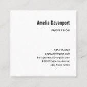 美しいサニートロピカルビーチ写真 スクエア名刺 (裏面)