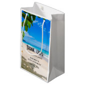 美しいサニートロピカルビーチ写真 スモールペーパーバッグ (正面アングル)