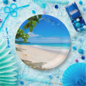 美しいサニートロピカルビーチ写真 ペーパープレート (パーティー)