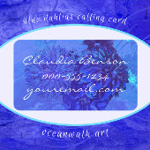 美しいサファイアブルーダリアフラワー 名刺