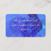 美しいサファイアブルーダリアフラワー 名刺 (裏面)