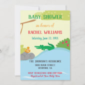 美しいサファリの赤ちゃんシャワー 招待状 (正面)