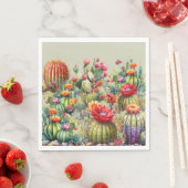 美しいサボテンの花 スタンダードランチョンナプキン (インサイチュ)