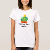 美しいサボテン多肉植物ガーデン女性用Tシャツ Tシャツ (正面)