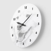 美しいサモエド犬芸 ラージ壁時計 (傾斜)