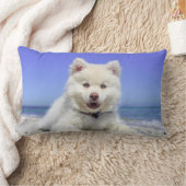 美しいサモエド犬 ランバークッション (ブランケット)