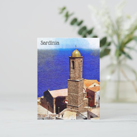 美しいサルディイタリアンニア地中海の島 ポストカード (スタンド正面)