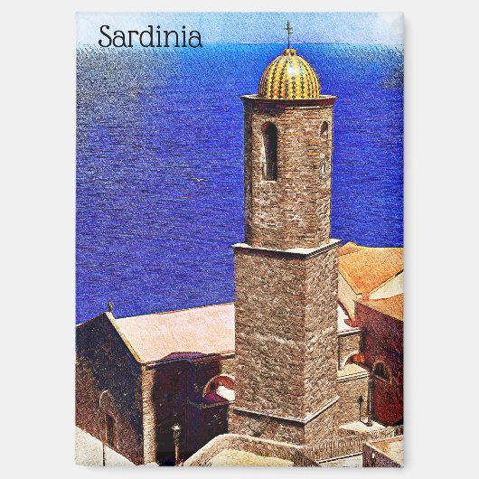 美しいサルディイタリアンニア地中海の島 マグネット (正面)