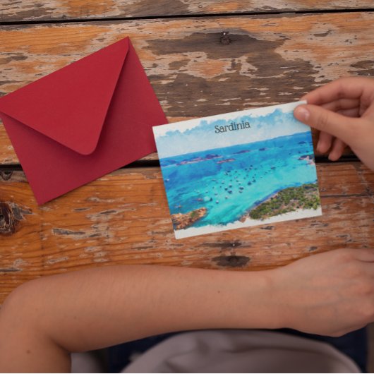 美しいサルデーニアイタリア地中海のの風景 ポストカード