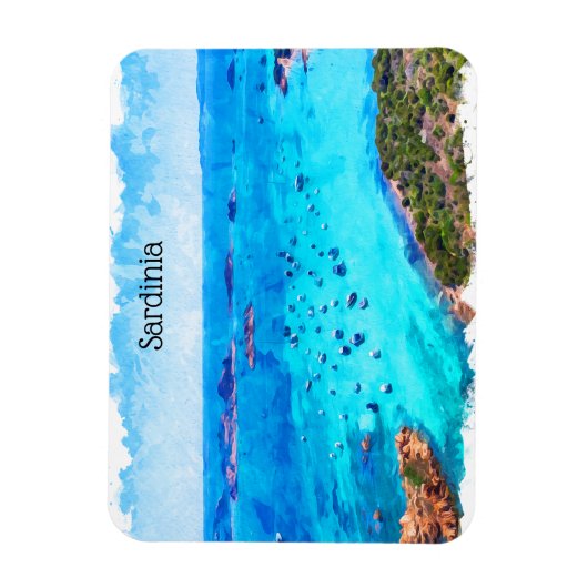 美しいサルデーニアイタリア地中海のの風景 マグネット (縦)