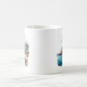 美しいサルデーニアイタリア水彩旅行 コーヒーマグカップ (中央)
