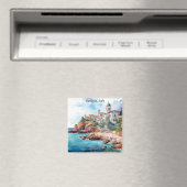 美しいサルデーニアイタリア水彩旅行 マグネット (インサイチュ (食洗機))