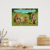 美しいサル聖なる書物、 経典2コリント6:14 ポスター (キッチン)