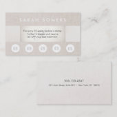 美しいサロンおよびスパ5スタンプパンチロイヤリティカード ロイヤリティカード (正面/裏面)