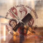 美しいサロンまたは美容師名 ウィンドウサイン (シート2)