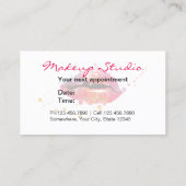 美しいサロンまばたきバーメイクアップアーティスト 予約カード (裏面)
