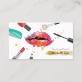 美しいサロンまばたきバーメイクアップアーティスト 予約カード (正面)