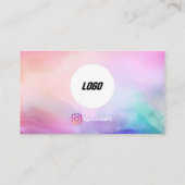 美しいサロンまばたきブローズロゴQRコード 名刺 (裏面)