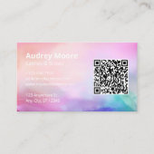 美しいサロンまばたきブローズロゴQRコード 名刺 (正面)