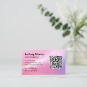 美しいサロンまばゆきミニマリスト 名刺 (スタンド正面)