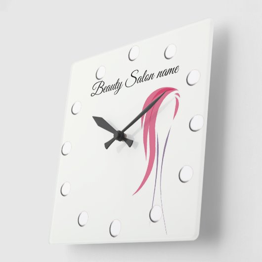 美しいサロンをカスタマイズ可能、またはメークアップアーティスト スクエア壁時計 (傾斜)