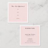 美しいサロンアポイントメントアラームトレンディープレーン 予約カード (正面/裏面)