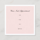 美しいサロンアポイントメントアラームトレンディープレーン 予約カード (正面)