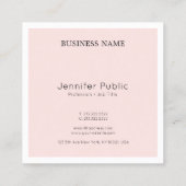 美しいサロンアポイントメントアラームトレンディープレーン 予約カード (裏面)