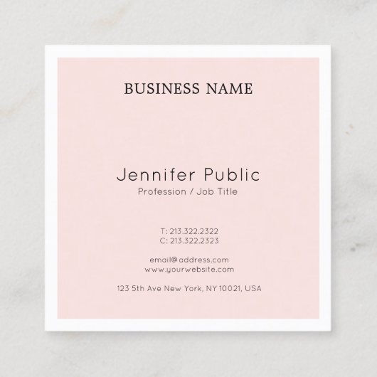 美しいサロンアポイントメントアラームトレンディープレーン 予約カード (裏面)